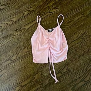 pink crop top